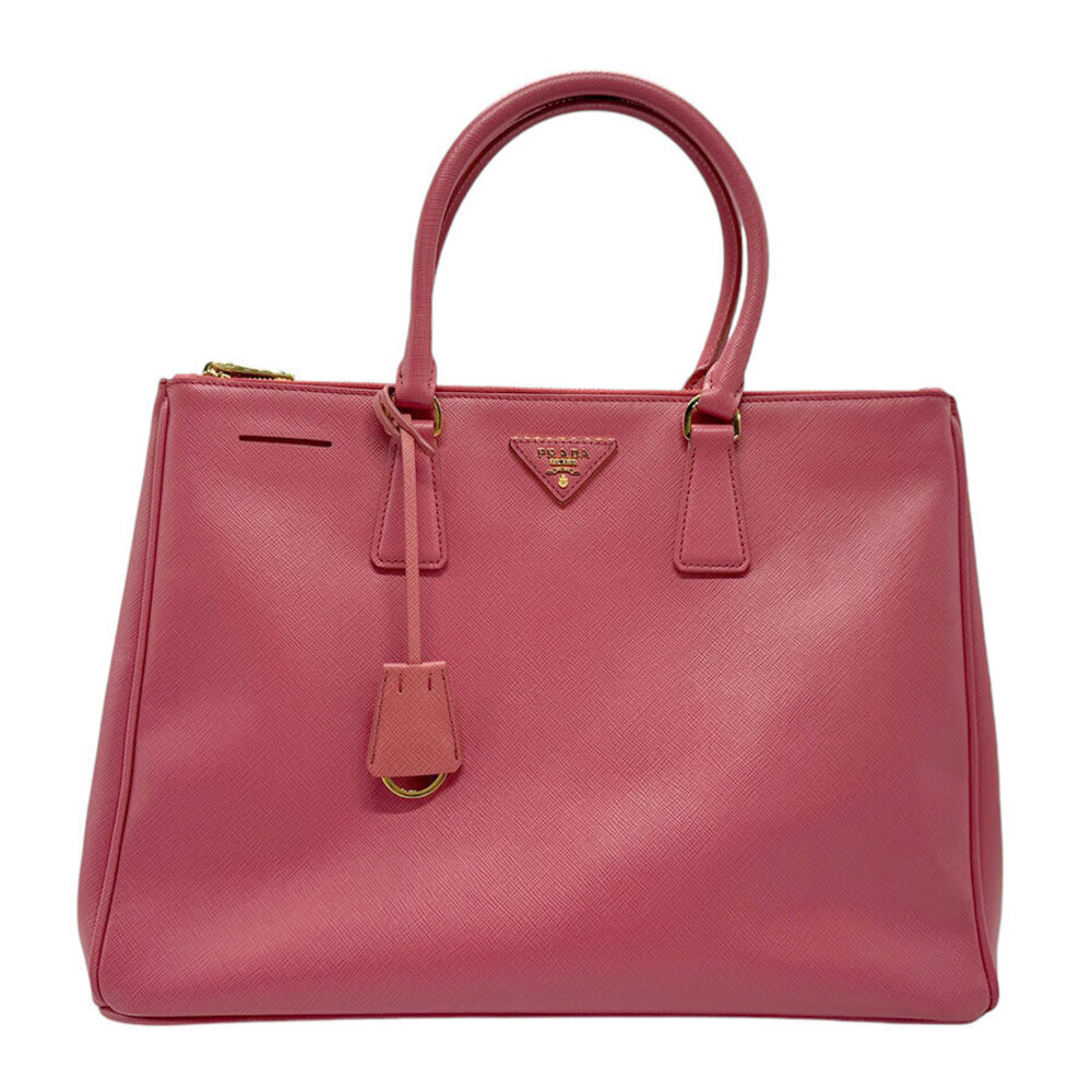 Prada 2way Galleria Saffiano Shoulder Bag Leather Pink Gold